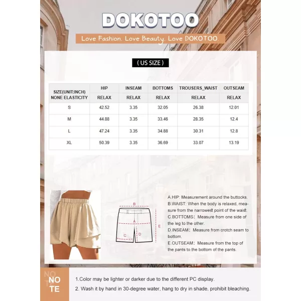 Dokotoo Shorts for Women Tennis Mini Wrap Shorts Beach Flowy High Waisted 2023 Summer Skirt Shorts S-XL