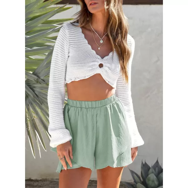 Dokotoo Shorts for Women Tennis Mini Wrap Shorts Beach Flowy High Waisted 2023 Summer Skirt Shorts S-XL