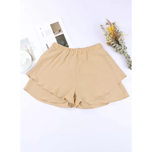 Dokotoo Shorts for Women Tennis Mini Wrap Shorts Beach Flowy High Waisted 2023 Summer Skirt Shorts S-XL