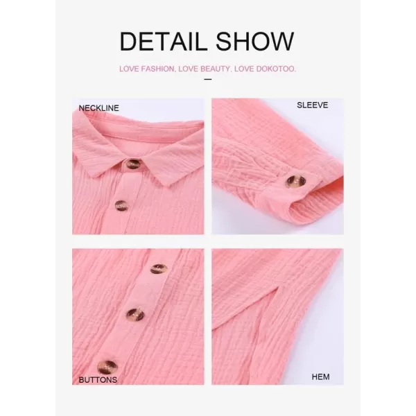 Dokotoo Women Elegant Casual Summer Spring Button Down Front Long Sleeve Maxi Dress Long Cardigan Cover Ups Shirt Dresses