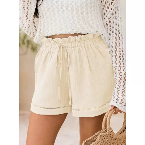 Dokotoo Womens 2023 Casual Shorts High Waisted Drawstring Cute Comfy Elastic Summer Shorts No Pockets S-XL