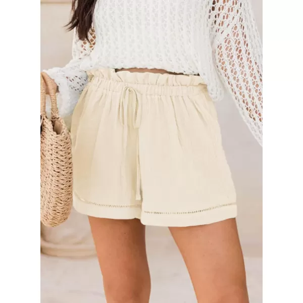 Dokotoo Womens 2023 Casual Shorts High Waisted Drawstring Cute Comfy Elastic Summer Shorts No Pockets S-XL
