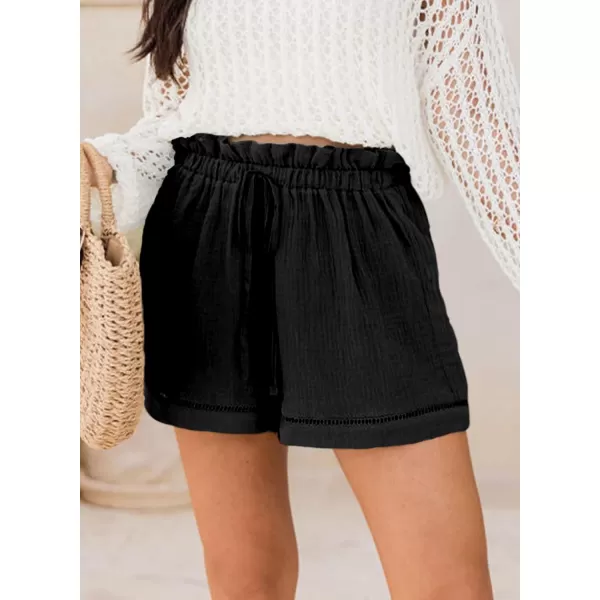 Dokotoo Womens 2023 Casual Shorts High Waisted Drawstring Cute Comfy Elastic Summer Shorts No Pockets S-XL