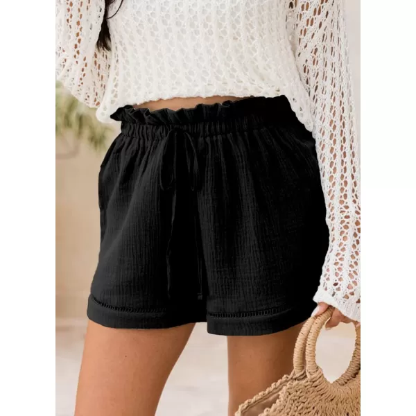 Dokotoo Womens 2023 Casual Shorts High Waisted Drawstring Cute Comfy Elastic Summer Shorts No Pockets S-XL