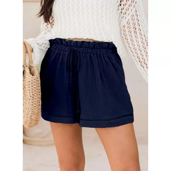 Dokotoo Womens 2023 Casual Shorts High Waisted Drawstring Cute Comfy Elastic Summer Shorts No Pockets S-XL