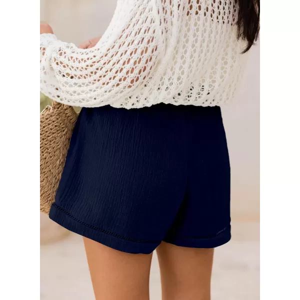 Dokotoo Womens 2023 Casual Shorts High Waisted Drawstring Cute Comfy Elastic Summer Shorts No Pockets S-XL