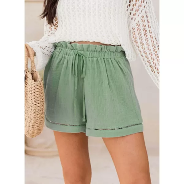 Dokotoo Womens 2023 Casual Shorts High Waisted Drawstring Cute Comfy Elastic Summer Shorts No Pockets S-XL
