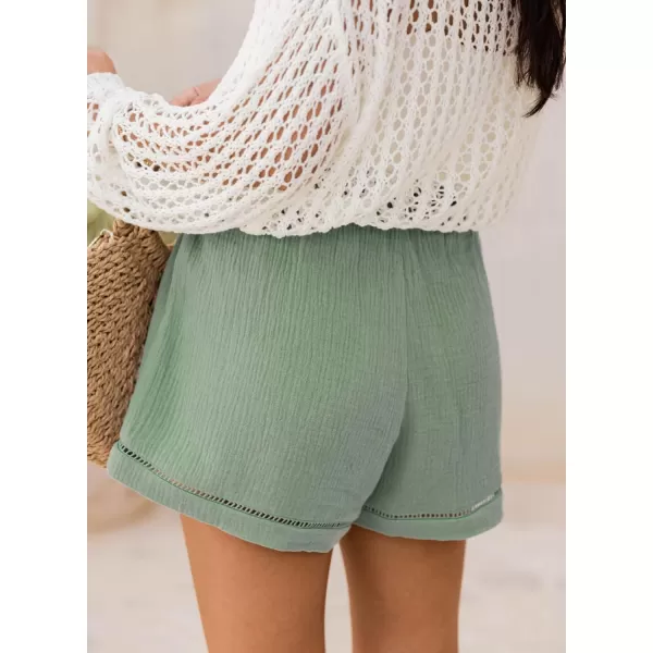 Dokotoo Womens 2023 Casual Shorts High Waisted Drawstring Cute Comfy Elastic Summer Shorts No Pockets S-XL