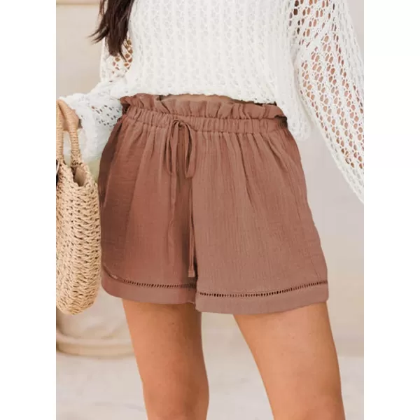 Dokotoo Womens 2023 Casual Shorts High Waisted Drawstring Cute Comfy Elastic Summer Shorts No Pockets S-XL
