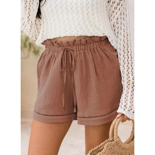 Dokotoo Womens 2023 Casual Shorts High Waisted Drawstring Cute Comfy Elastic Summer Shorts No Pockets S-XL