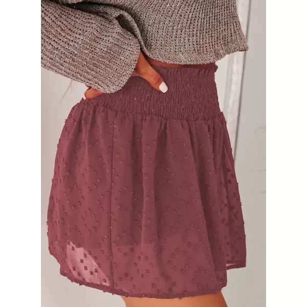 Dokotoo Womens 2023 Casual Summer Ruffle Elastic High Waisted Smocked Shorts Pants