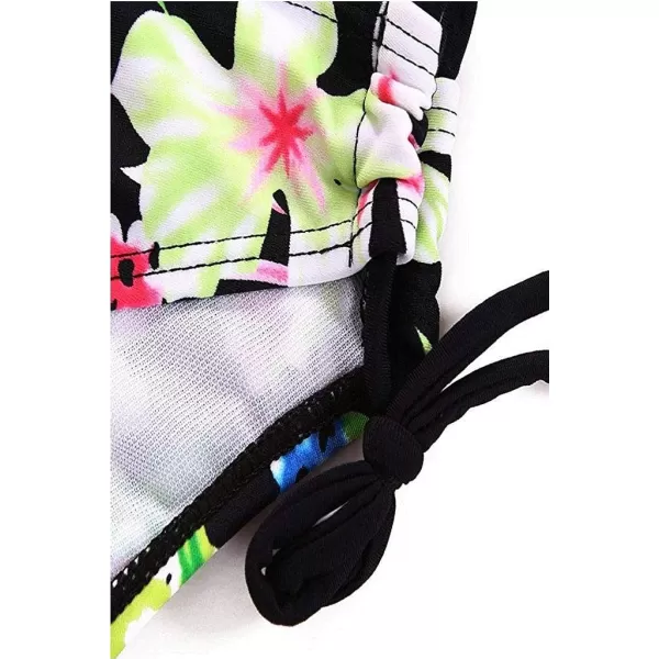 Dokotoo Womens 2023 Fashion Stripes Print Lined Up Double Up Tankini Sets Swimsuits Bathing Suit Swimwear 