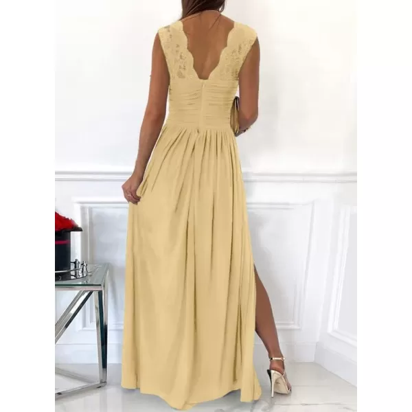 Dokotoo Womens 2023 Formal Dresses Wrap V-Neck Ruched Sexy Bridesmaid Wedding Guest Maxi Dresses