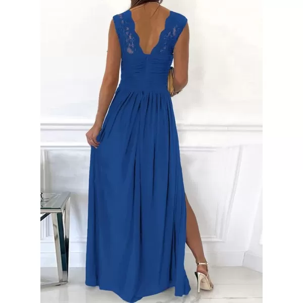 Dokotoo Womens 2023 Formal Dresses Wrap V-Neck Ruched Sexy Bridesmaid Wedding Guest Maxi Dresses