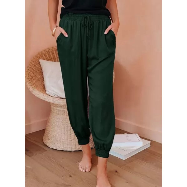 Dokotoo Womens 2023 Soft Casual Drawstring Tie Elastic Waist Loose Jogger Pants with Pockets