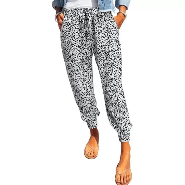 Dokotoo Womens 2023 Soft Casual Drawstring Tie Elastic Waist Loose Jogger Pants with Pockets