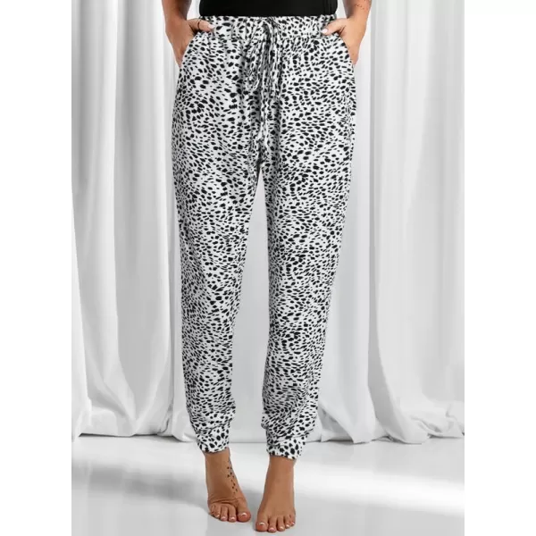 Dokotoo Womens 2023 Soft Casual Drawstring Tie Elastic Waist Loose Jogger Pants with Pockets