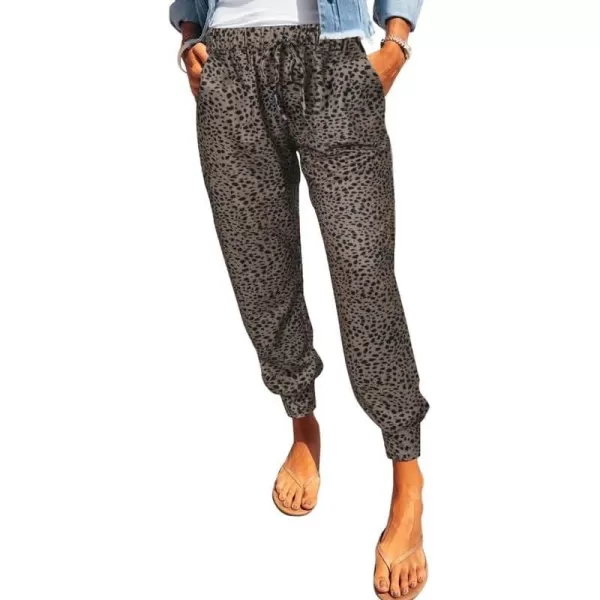 Dokotoo Womens 2023 Soft Casual Drawstring Tie Elastic Waist Loose Jogger Pants with Pockets