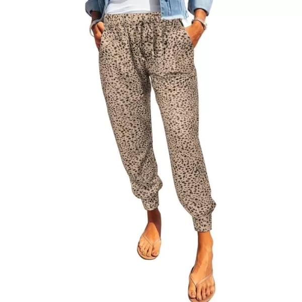 Dokotoo Womens 2023 Soft Casual Drawstring Tie Elastic Waist Loose Jogger Pants with Pockets