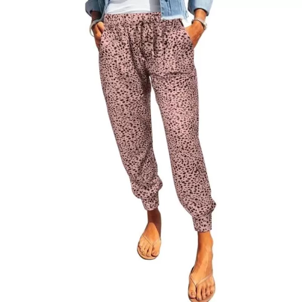 Dokotoo Womens 2023 Soft Casual Drawstring Tie Elastic Waist Loose Jogger Pants with Pockets