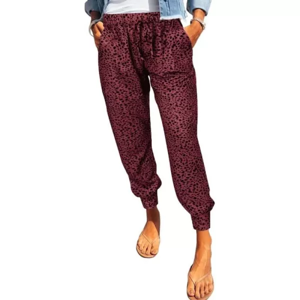 Dokotoo Womens 2023 Soft Casual Drawstring Tie Elastic Waist Loose Jogger Pants with Pockets