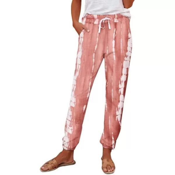 Dokotoo Womens 2023 Soft Casual Drawstring Tie Elastic Waist Loose Jogger Pants with Pockets