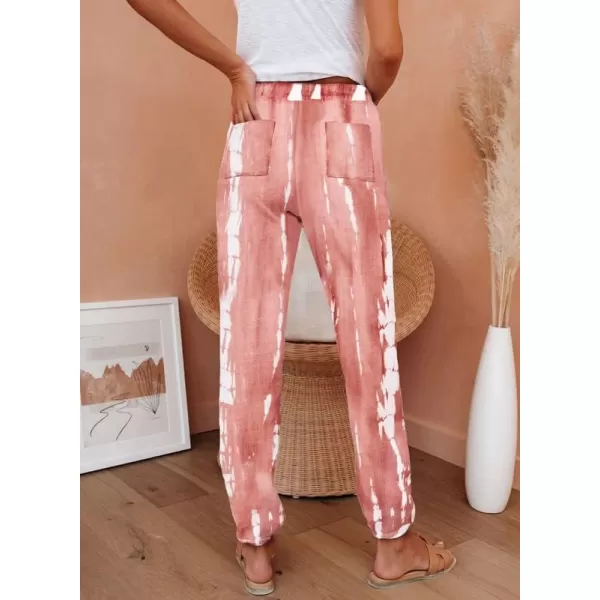 Dokotoo Womens 2023 Soft Casual Drawstring Tie Elastic Waist Loose Jogger Pants with Pockets