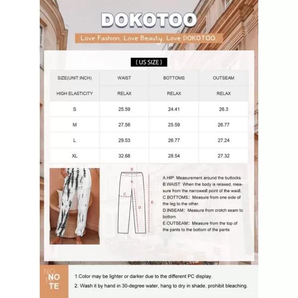 Dokotoo Womens 2023 Soft Casual Drawstring Tie Elastic Waist Loose Jogger Pants with Pockets