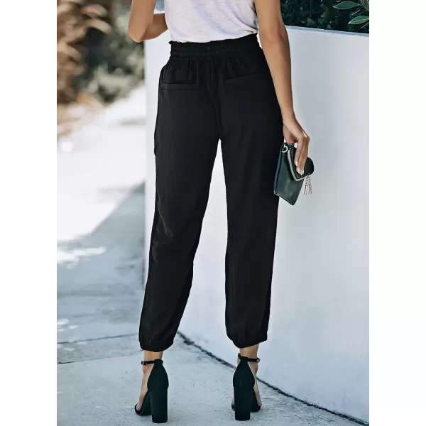 Dokotoo Women's 2023 Soft Casual Loose Drawstring Elastic High Waisted Joggers Pants with Pockets