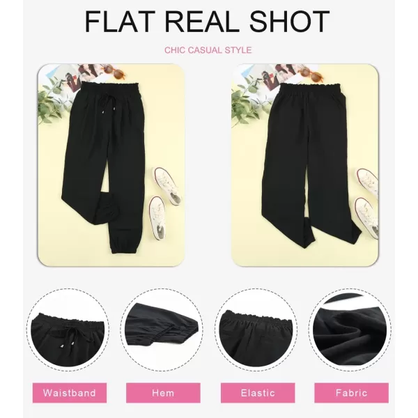 Dokotoo Women's 2023 Soft Casual Loose Drawstring Elastic High Waisted Joggers Pants with Pockets