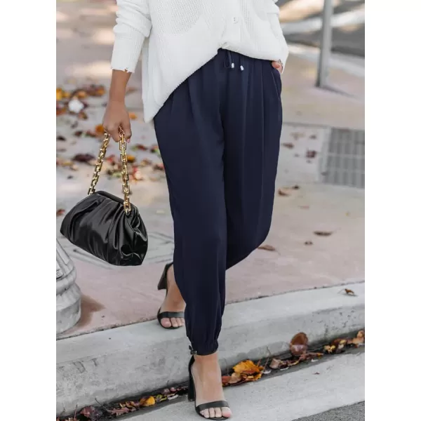 Dokotoo Women's 2023 Soft Casual Loose Drawstring Elastic High Waisted Joggers Pants with Pockets