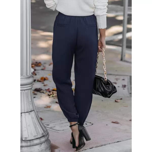 Dokotoo Women's 2023 Soft Casual Loose Drawstring Elastic High Waisted Joggers Pants with Pockets