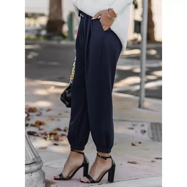 Dokotoo Women's 2023 Soft Casual Loose Drawstring Elastic High Waisted Joggers Pants with Pockets