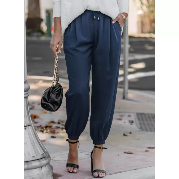 Dokotoo Women's 2023 Soft Casual Loose Drawstring Elastic High Waisted Joggers Pants with Pockets
