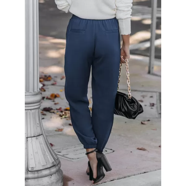 Dokotoo Women's 2023 Soft Casual Loose Drawstring Elastic High Waisted Joggers Pants with Pockets