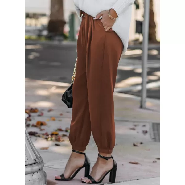 Dokotoo Women's 2023 Soft Casual Loose Drawstring Elastic High Waisted Joggers Pants with Pockets