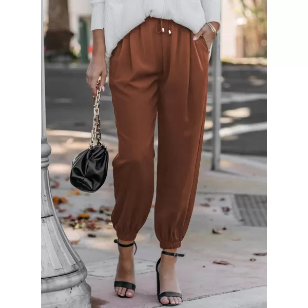Dokotoo Women's 2023 Soft Casual Loose Drawstring Elastic High Waisted Joggers Pants with Pockets