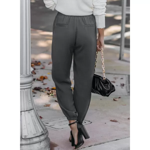 Dokotoo Women's 2023 Soft Casual Loose Drawstring Elastic High Waisted Joggers Pants with Pockets