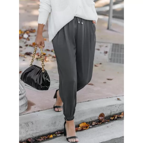 Dokotoo Women's 2023 Soft Casual Loose Drawstring Elastic High Waisted Joggers Pants with Pockets