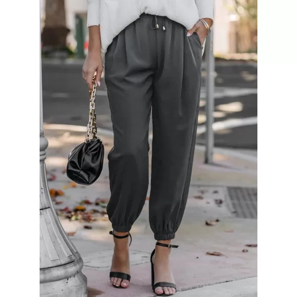 Dokotoo Women's 2023 Soft Casual Loose Drawstring Elastic High Waisted Joggers Pants with Pockets