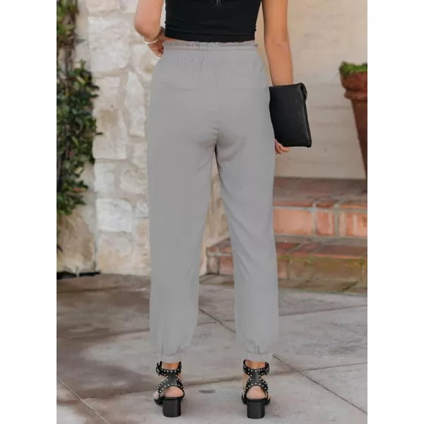 Dokotoo Women's 2023 Soft Casual Loose Drawstring Elastic High Waisted Joggers Pants with Pockets