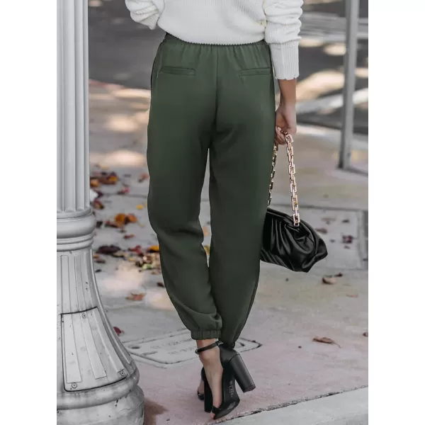 Dokotoo Women's 2023 Soft Casual Loose Drawstring Elastic High Waisted Joggers Pants with Pockets