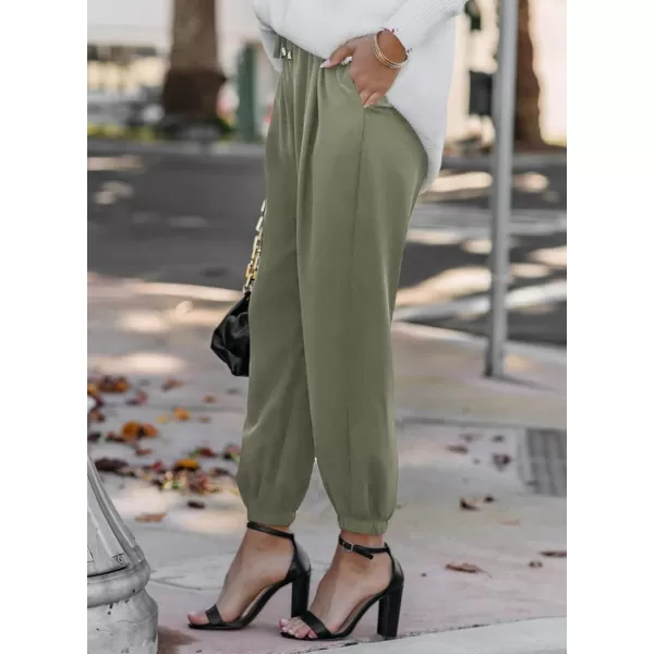 Dokotoo Women's 2023 Soft Casual Loose Drawstring Elastic High Waisted Joggers Pants with Pockets
