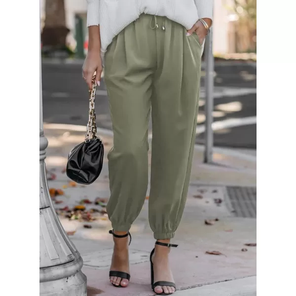 Dokotoo Women's 2023 Soft Casual Loose Drawstring Elastic High Waisted Joggers Pants with Pockets