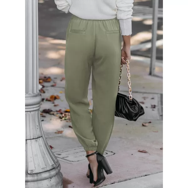 Dokotoo Women's 2023 Soft Casual Loose Drawstring Elastic High Waisted Joggers Pants with Pockets