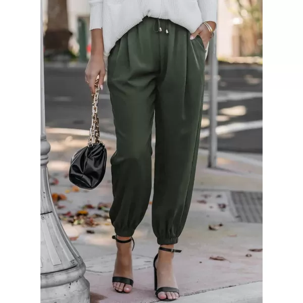 Dokotoo Women's 2023 Soft Casual Loose Drawstring Elastic High Waisted Joggers Pants with Pockets