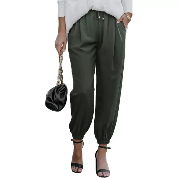 Dokotoo Women's 2023 Soft Casual Loose Drawstring Elastic High Waisted Joggers Pants with Pockets