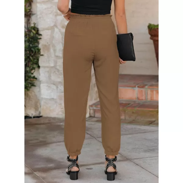 Dokotoo Women's 2023 Soft Casual Loose Drawstring Elastic High Waisted Joggers Pants with Pockets