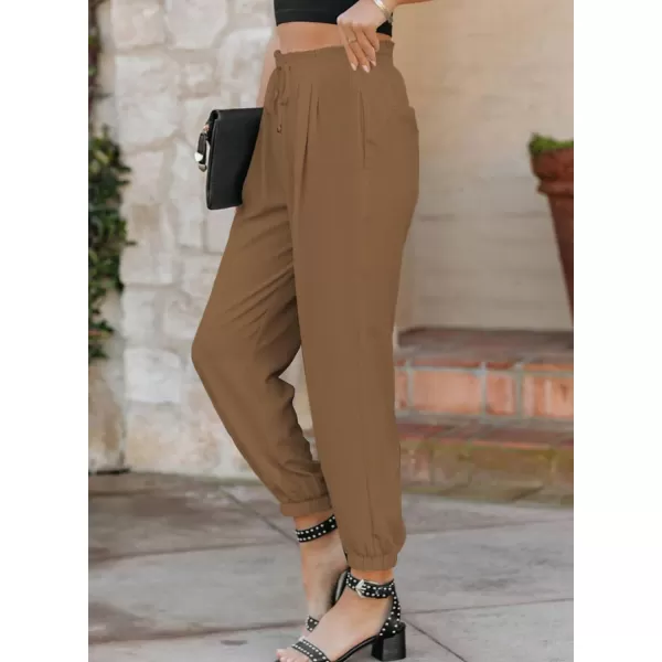 Dokotoo Women's 2023 Soft Casual Loose Drawstring Elastic High Waisted Joggers Pants with Pockets