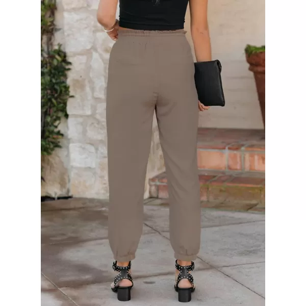Dokotoo Women's 2023 Soft Casual Loose Drawstring Elastic High Waisted Joggers Pants with Pockets